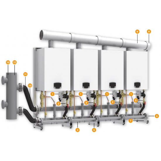 Condensing gas boiler FORCE W 99 (WF) 24 - 100 kW 24 - 100 kW